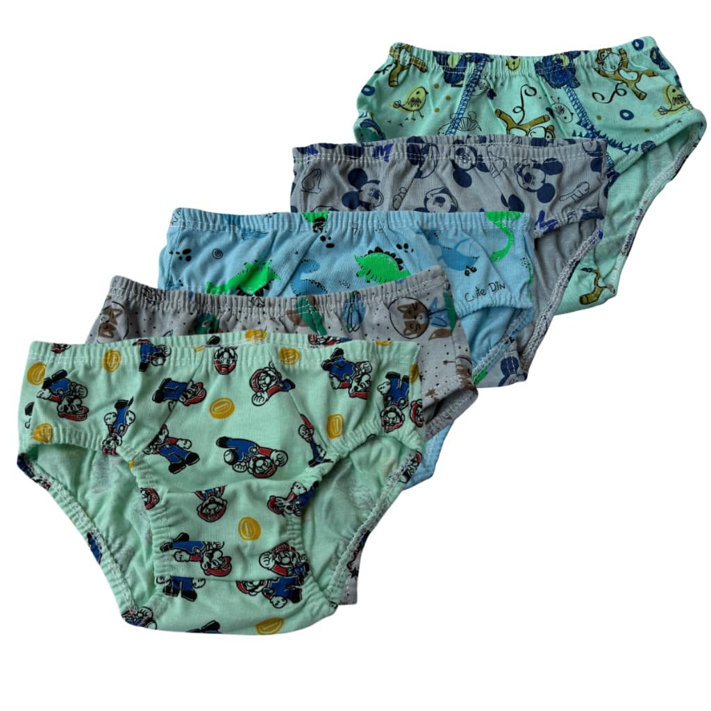 Kit Cueca infantil Menino 100% Algodão Premium Personagens Cuequinha Slip Menino Confortável