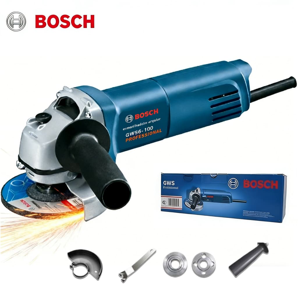 Esmerilhadeira Angular Bosch GWS 6-100 Profissional - Lixadeira 127V _ 220V Ferramenta Elétrica de Alta Performance
