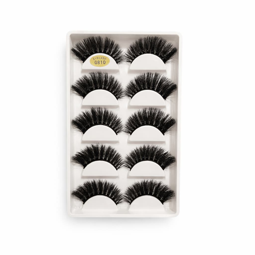 Cílios postiços 3D G810 - cartela com 05 pares