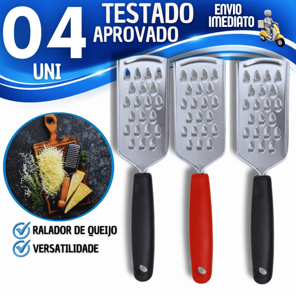 Ralador Queijo Culinário Inox Manual Régua Grosso Queijo Legume Chocolate Utensílios 23,6CM Cozinha