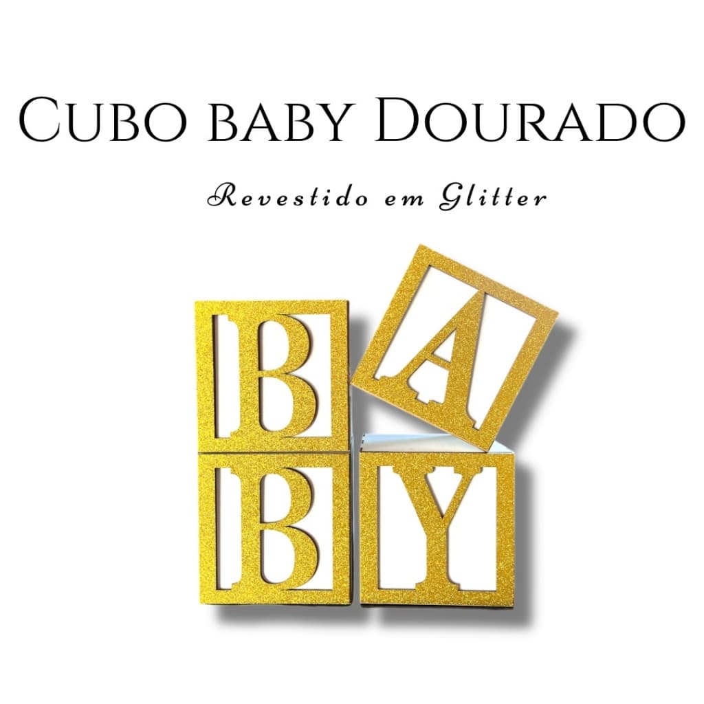 Cubo Baby Decoração de Festa Decoração Chá de Bebê e Revelação Mdf 20cm