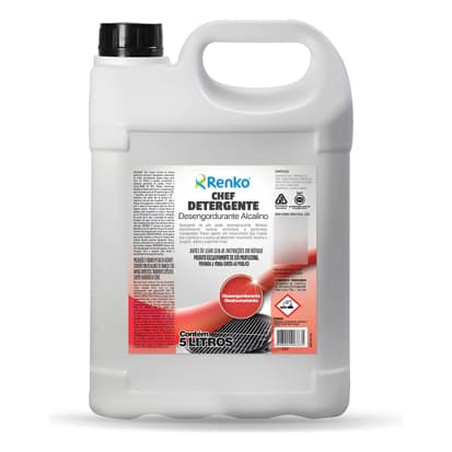 Chef Detergente Desengordurante Alcalino Profissional Renko 5L Original