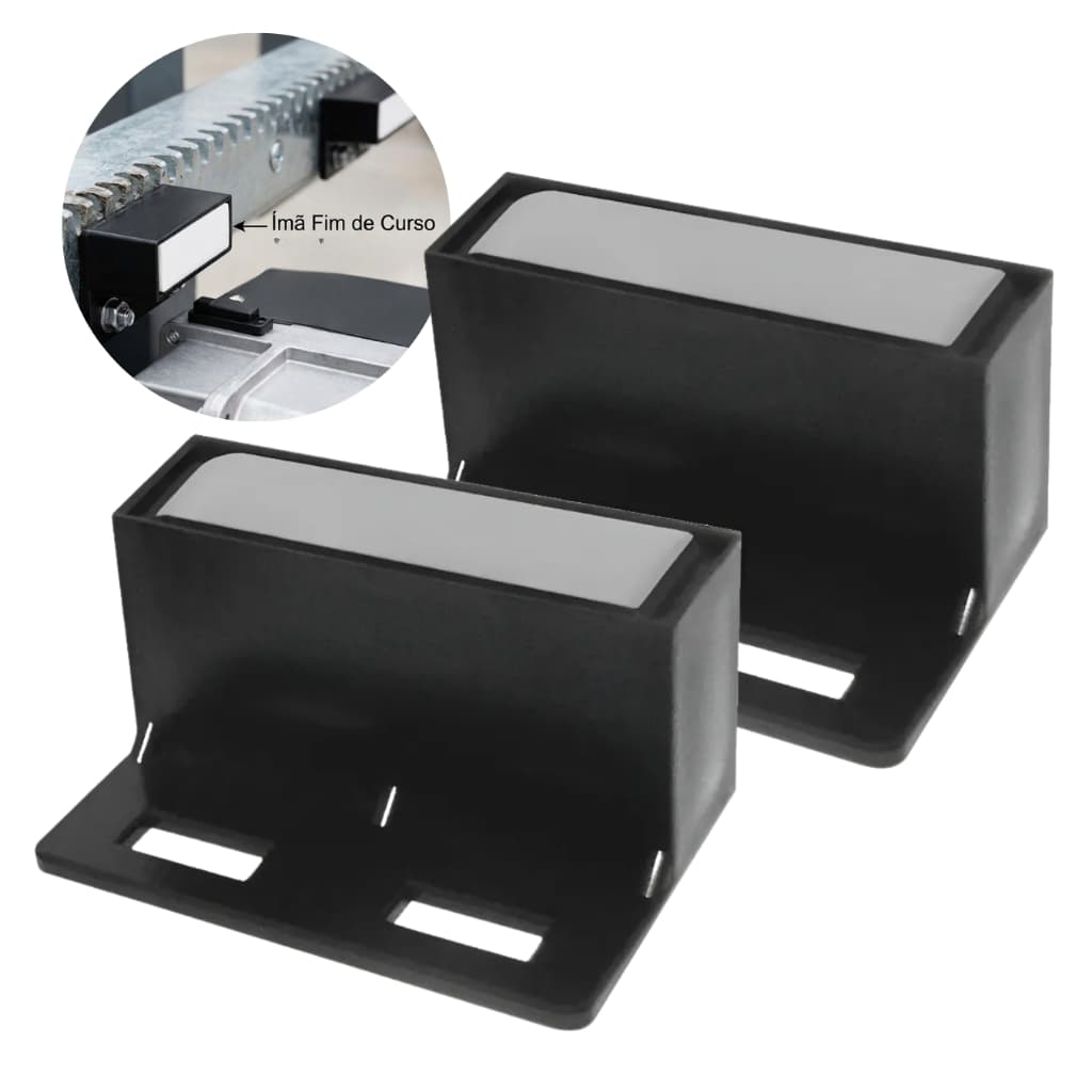 Par Imã Fim De Curso Para Portão Automático Sensor Magnético Motor Cremalheira Universal 2 Unid
