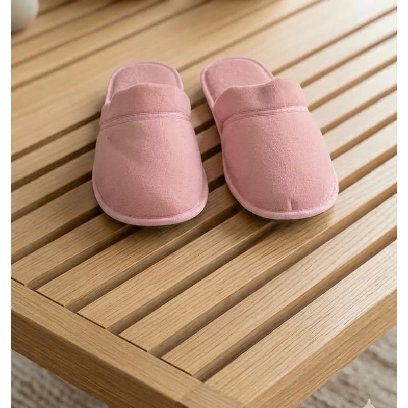 Pantufa Feminina Rosa Confortável Leve Antiderrapante – Básica Elegante
