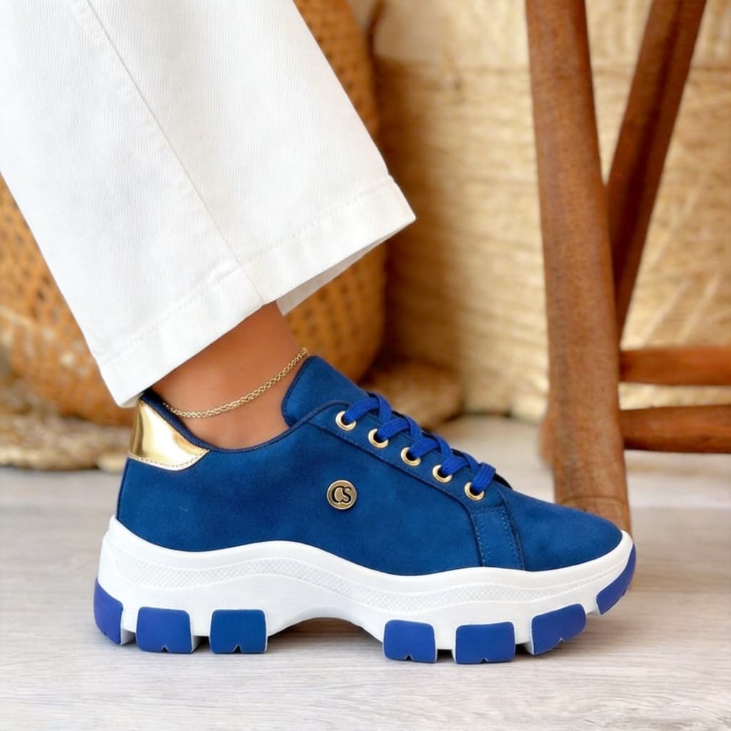 Tênis Chunky Feminino Plataforma Alta Casual Leve Confortável Moda Tendência Para Rotina