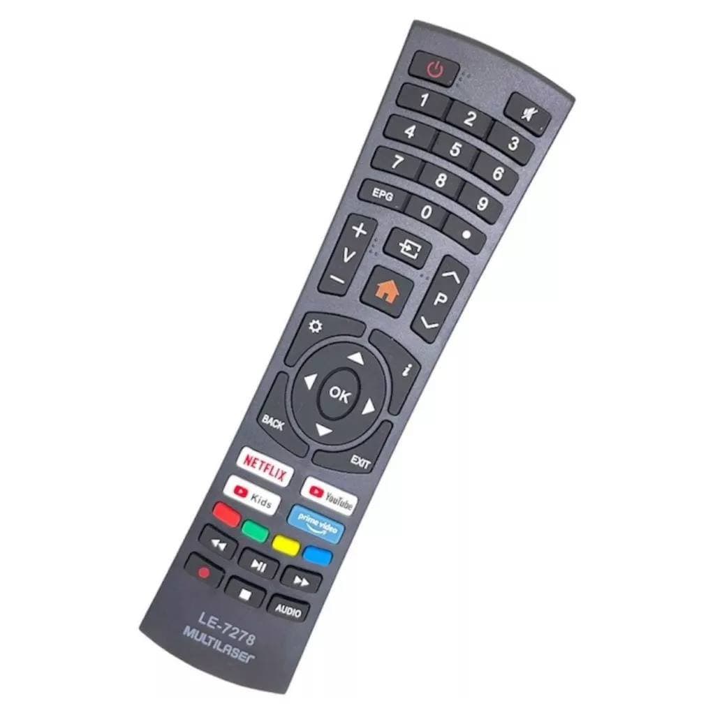 Controle Remoto Tv Multilaser Smart LE-7278 / FBG-9196