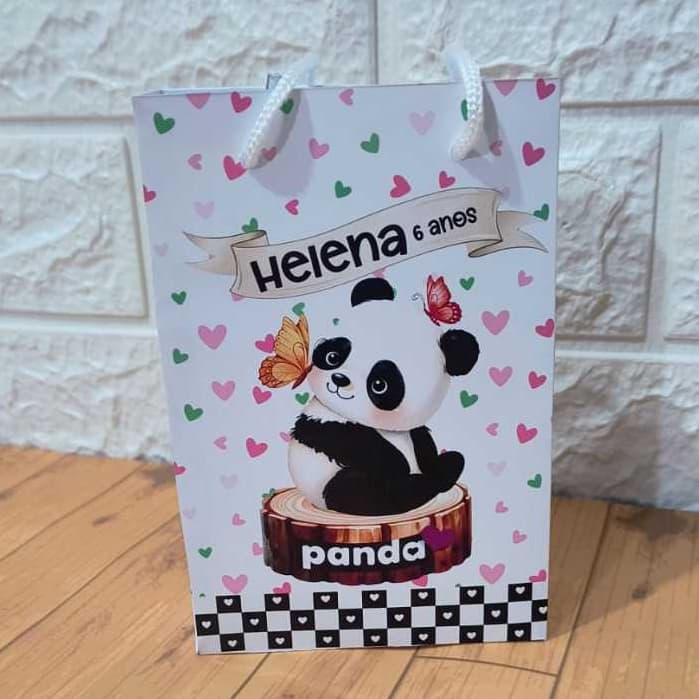 Sacolinha Personalizada - PANDA - Sacolinha Surpresa | Lembrancinha Festa | Pegue e Monte.