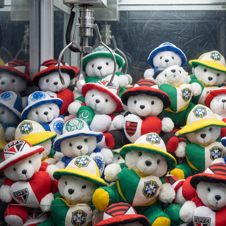 Urso de Pelúcia 35cm : Corinthians, Palmeiras, São Paulo, Flamengo, Vasco, Santos, Grêmio