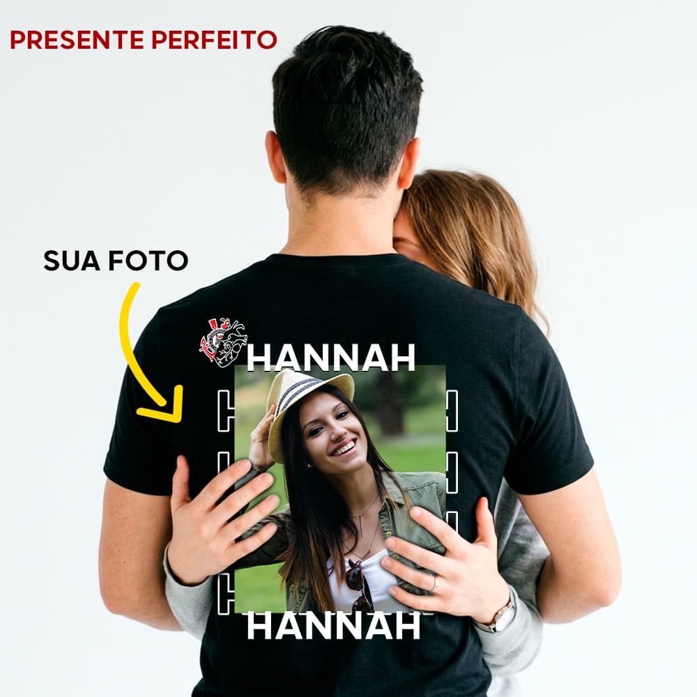 Camisa Casal Time do Coração Com Nome Personalizada Presente Amor