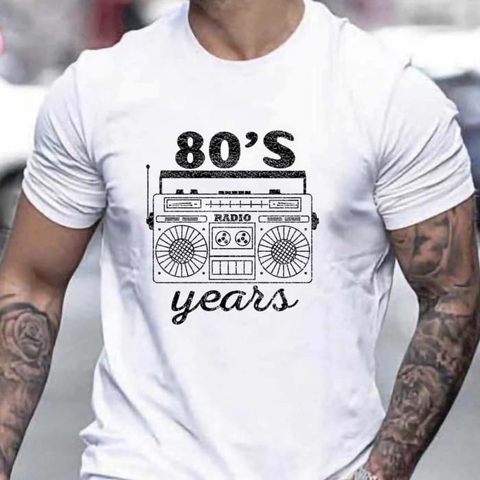 Camiseta Masculina Vintage Radio Anos 80 Moda Estilo 100% Algodao
