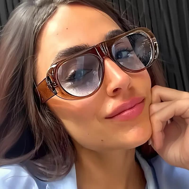 oculos lente azul feminino moda fashionista
