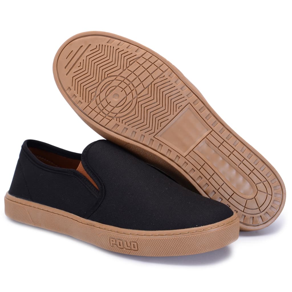 Tênis Calce Facil Masculino Casual Slip On Sem Cadarço Leve Confortável Dia a Dia Sapato