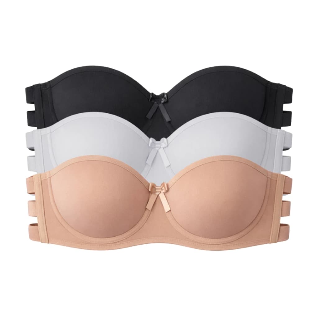 Sutiã TOMARA que CAIA 3 Tiras Detalhes Com Bojo Não marca Vestido Feminino Top
