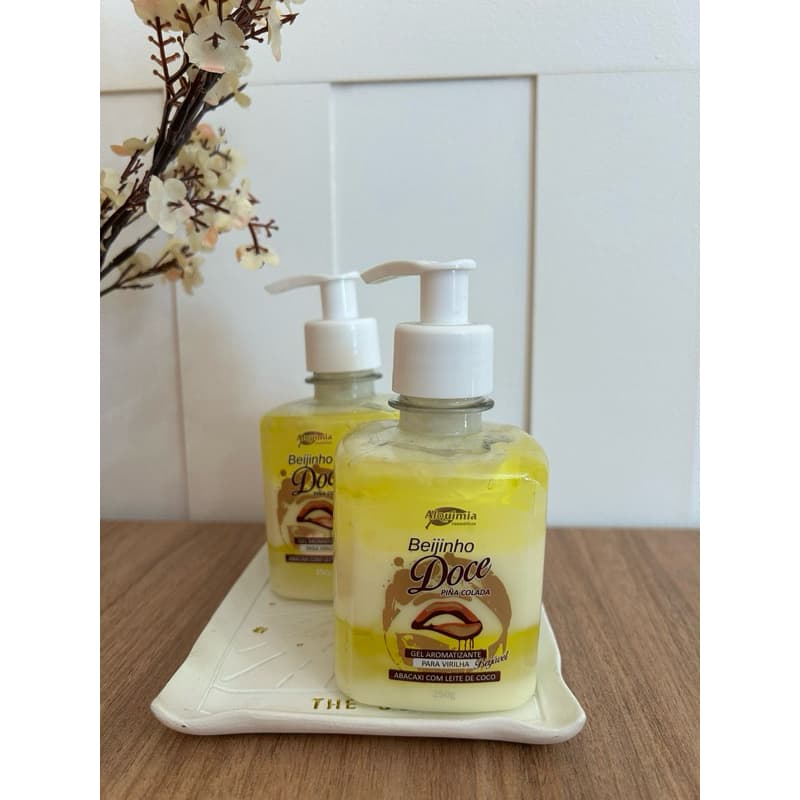 Gel Aromatizante Abacaxi com Leite de Coco Piña Colada 250g Alquimia Cosméticos Beijinho Doce