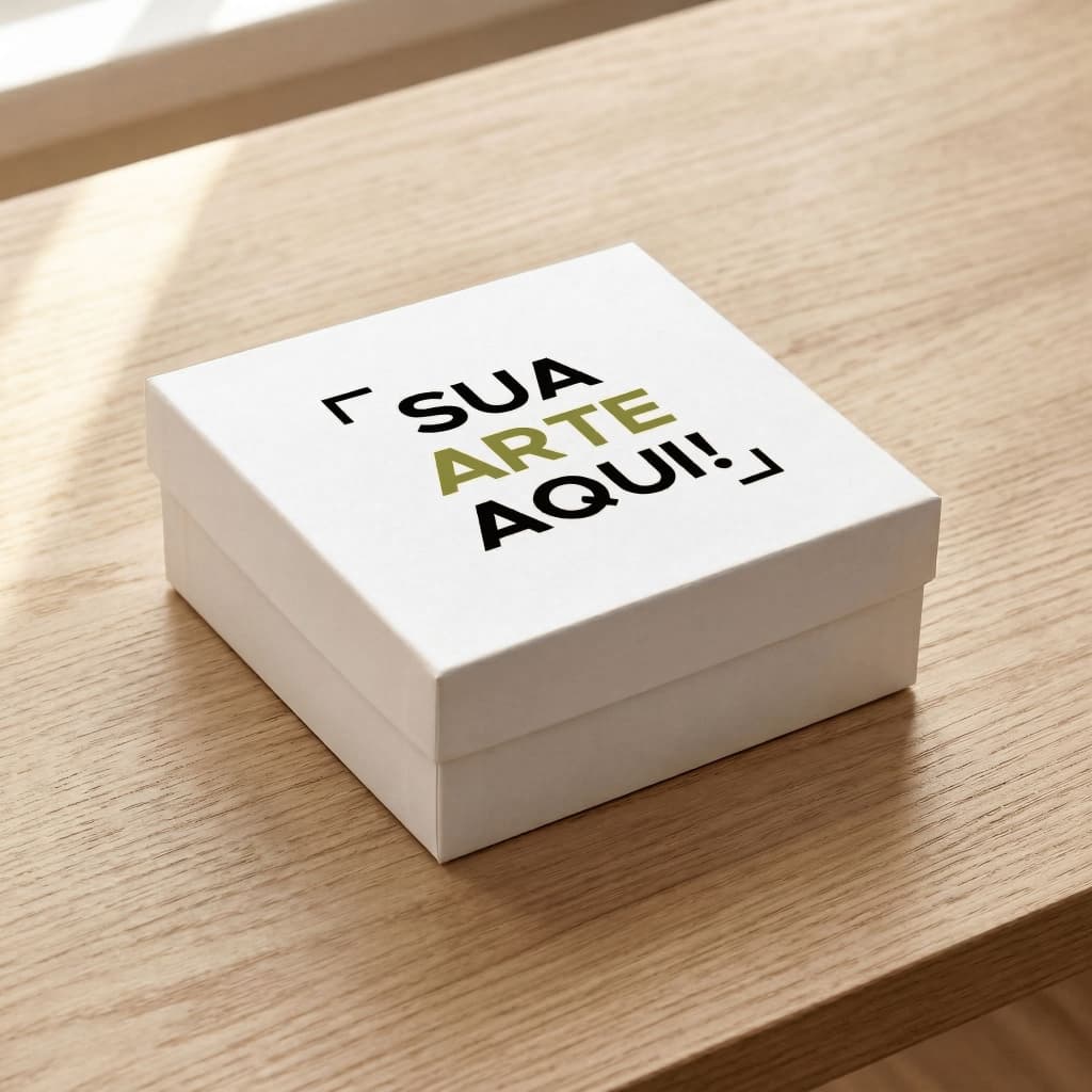 Kit Caixa Personalizada 15x15x8cm P/ Loja Ou Presente