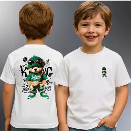 Camiseta Infantil Camisa Para Criança Urso Bear Infantil