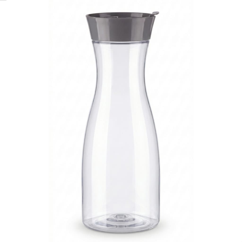 Garrafa New York 1l tampa Cinza Pulsátil BPA Free Água Suco Resistente Uso Diário Ideal para Geladeira