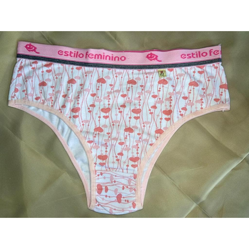 Kit 6 Calcinhas Feminina Adulto Cotton Plus Size Algodao Especial Estampadas