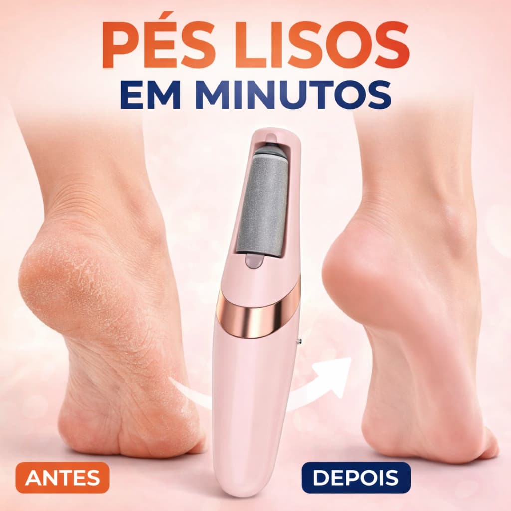 Lixa de Pé Elétrica Recarregável Removedor de Calos Pedicure Profissional à Prova D’Água USB