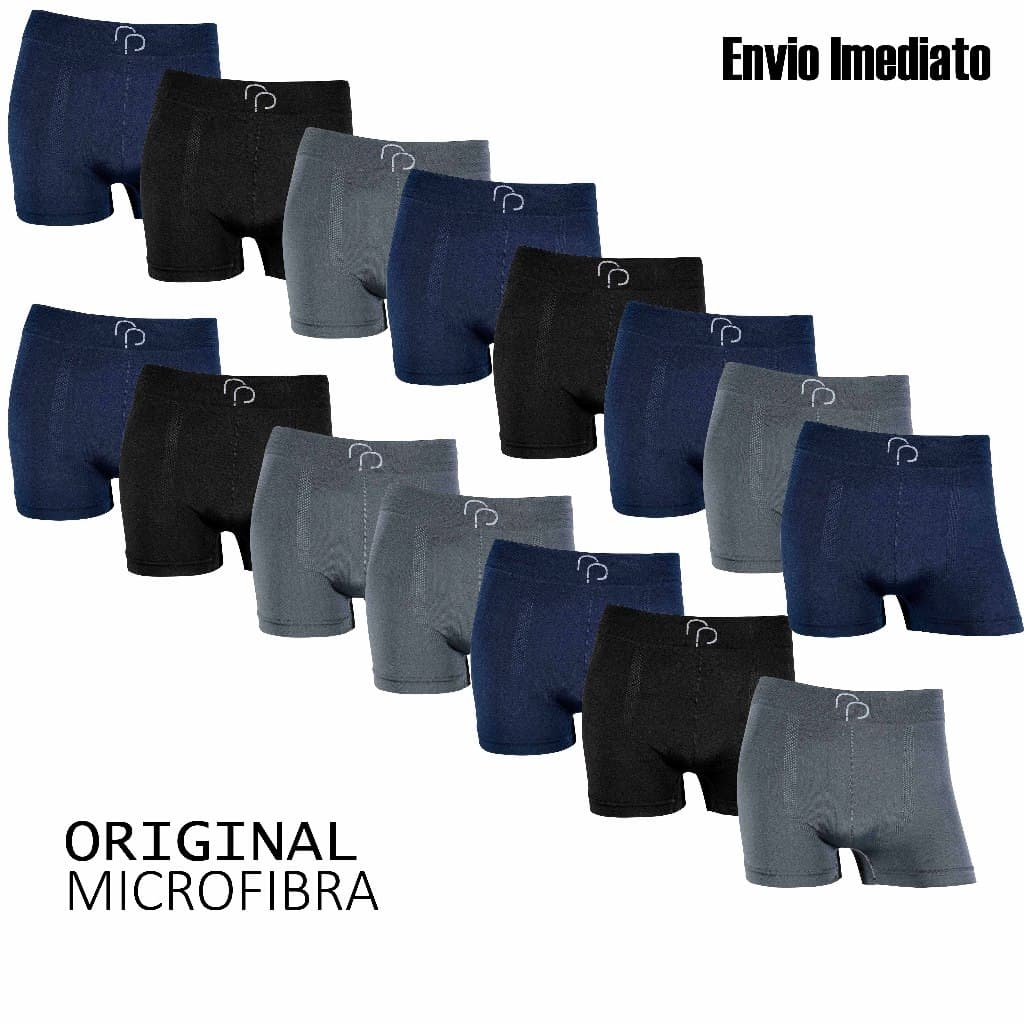 Kit 7 ou 15 cuecas boxer microfibra Original marca Rafa Parize