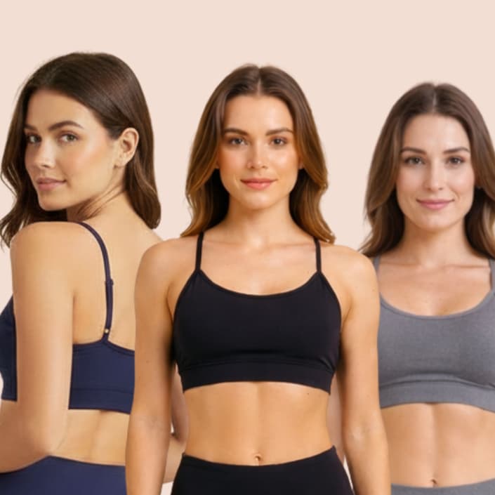 Kit 3 Tops Fitness Feminino Reforçado De Alça Fixa Sustentável Resistente Suplex