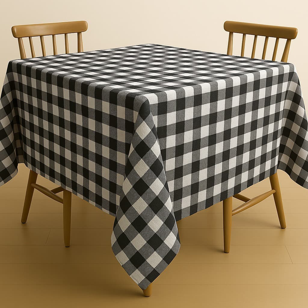 KIT  6 TOALHAS  DE MESA XADREZ 1,40 X 1,40 FESTA BAR PICNIC TECIDO FINO