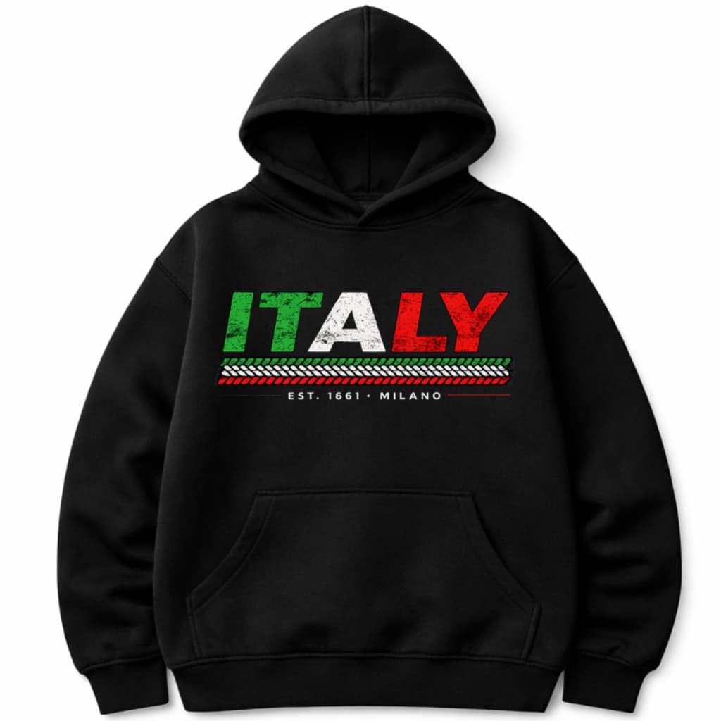 Moletom Itália Italy Premium Streetwear Inverno Grosso Unissex Estiloso Confortável Masculino Feminino