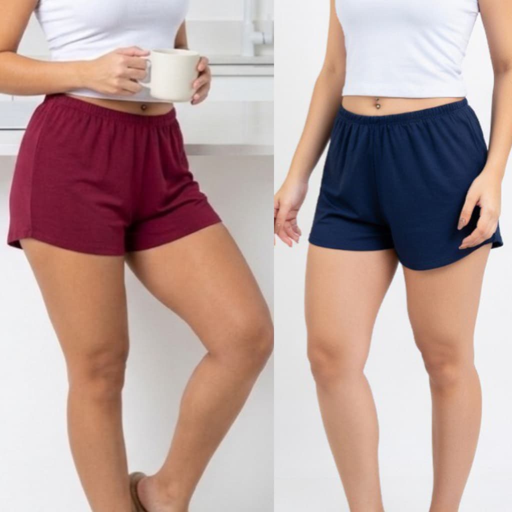 Short Doll Pijama Feminino Malha PV -Caimento Solto Não fica Justo.