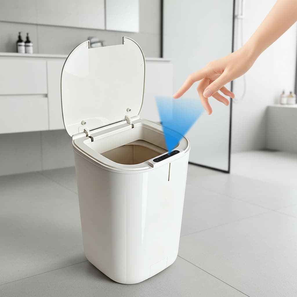 Lixeira Com Sensor Haixin AD16 16L Adequado Para Casas De Banho Cozinha E Escritório