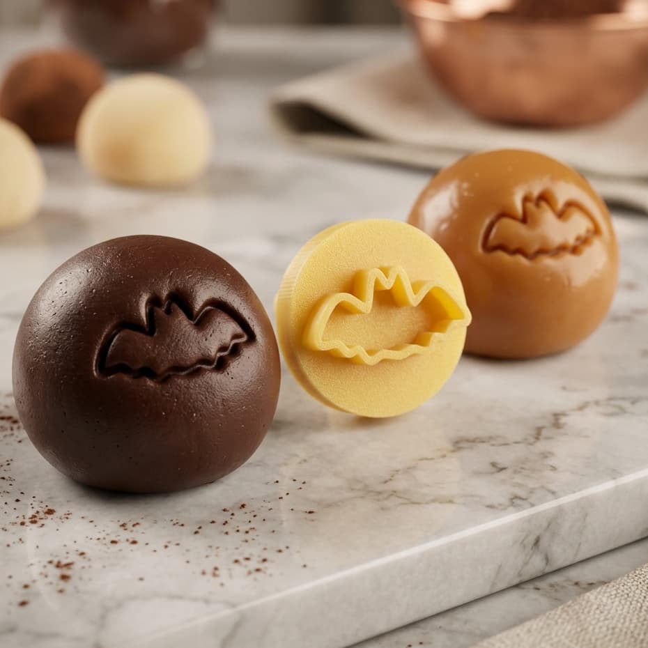 Carimbo Morcego para Docinhos Brigadeiro Confeitaria Personalize Seus Doces com Precisão