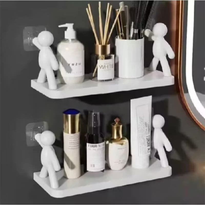 Porta Shampoo Boneco Prateleira Bob Retangular Plástico