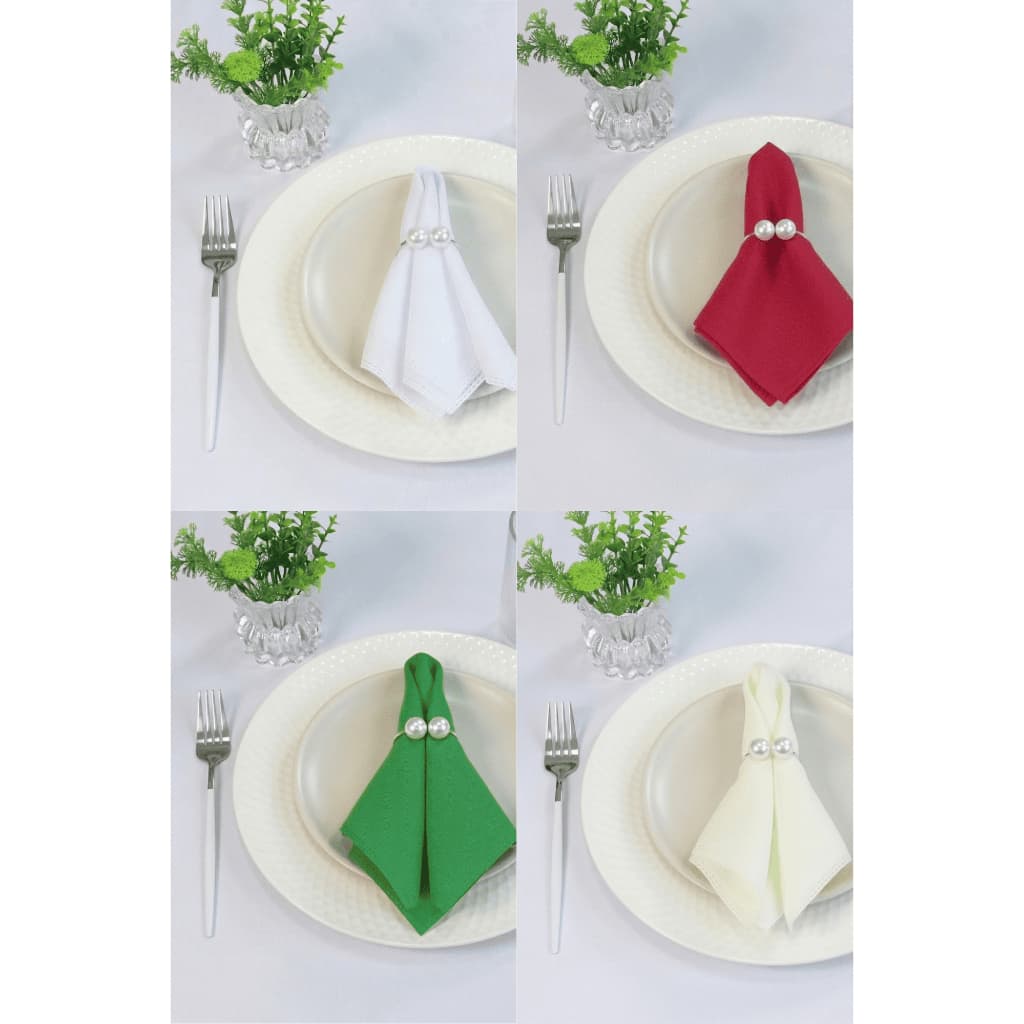 Kit De Guardanapos com Anéis Para Decoração De Mesa Posta