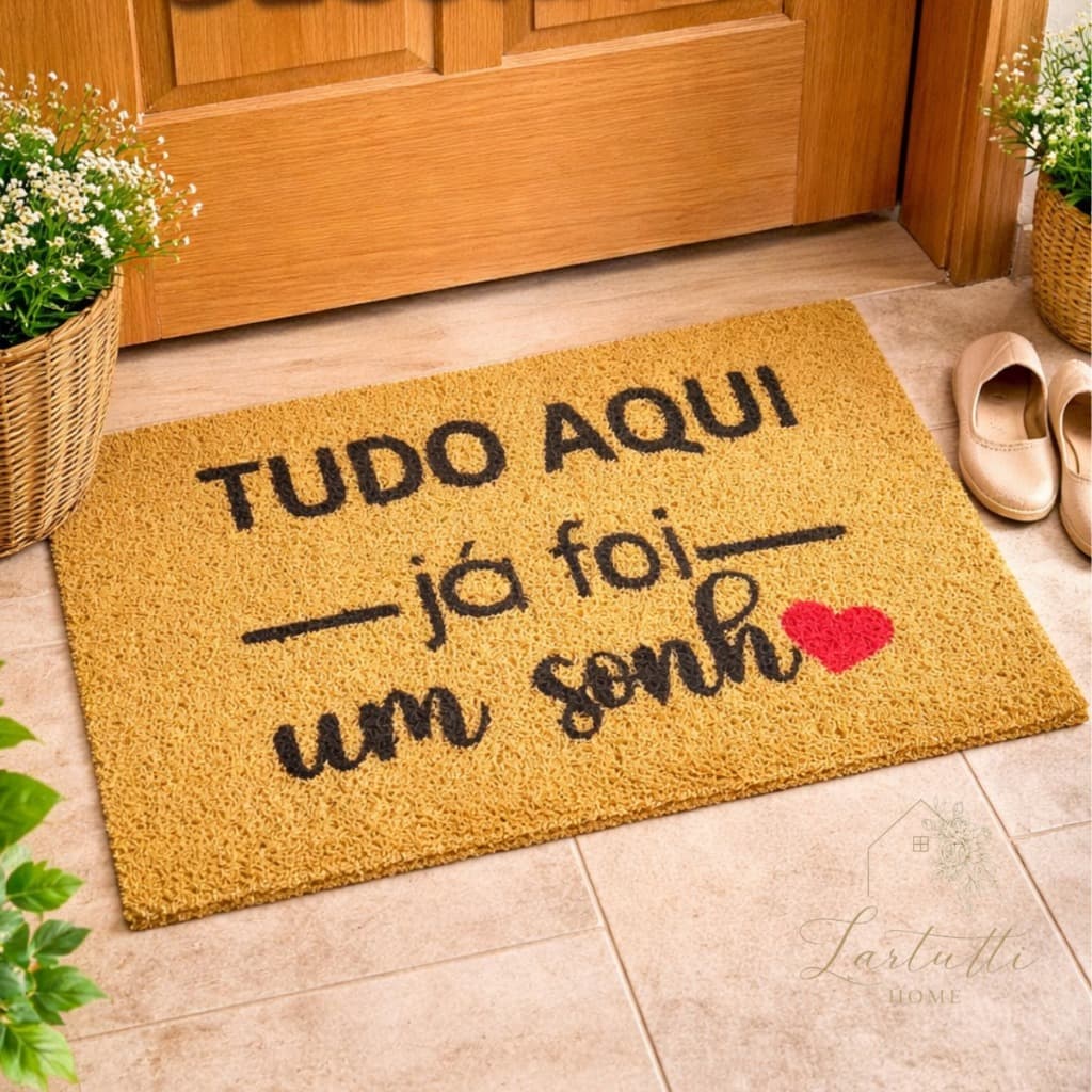 Tapete Entrada Porta Antiderrapante Capacho Lavável Resistente Não Escorrega e Decora sua Casa