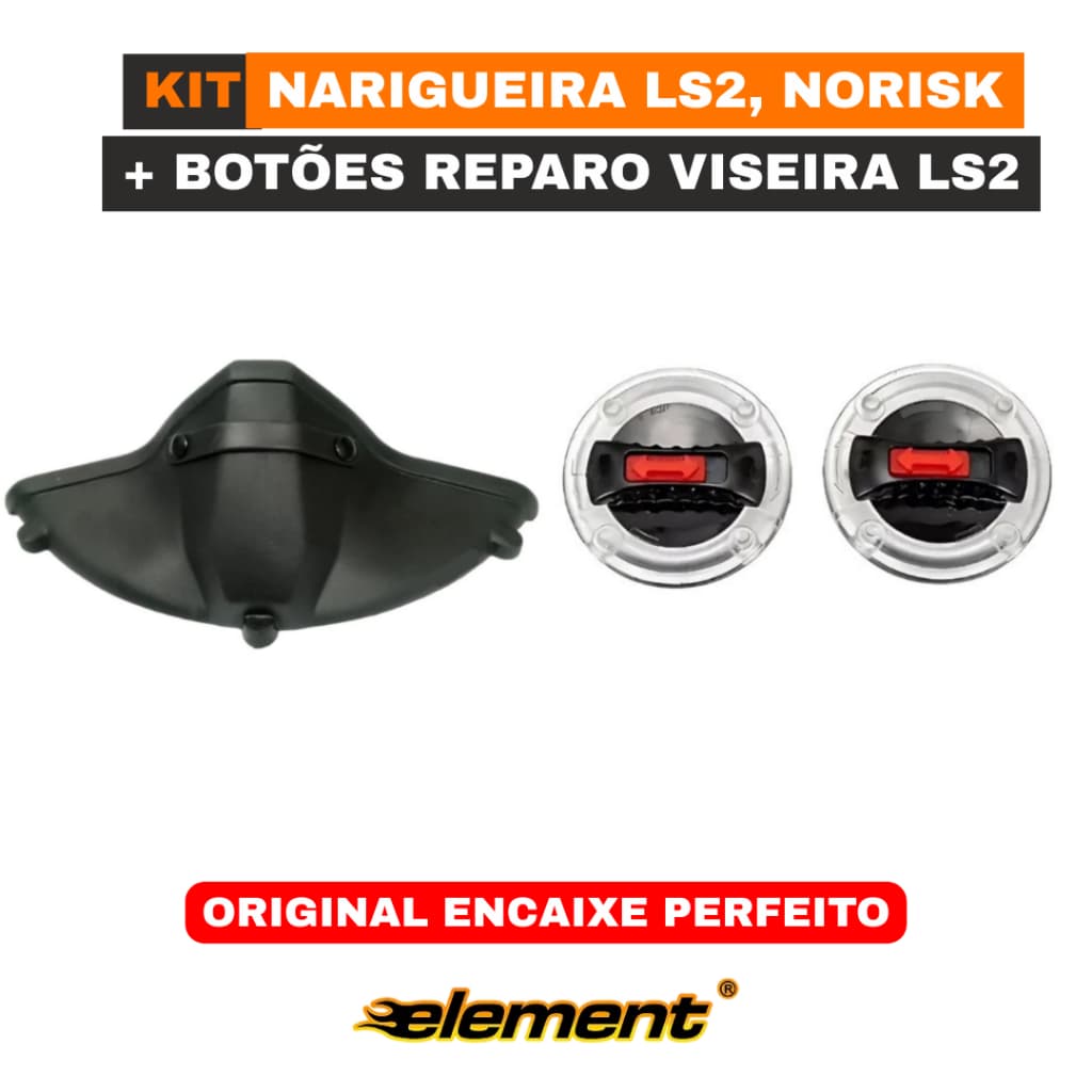Narigueira Alta Com Clip Acolchoada Ajustável + Par de Kit Reparo Capacete