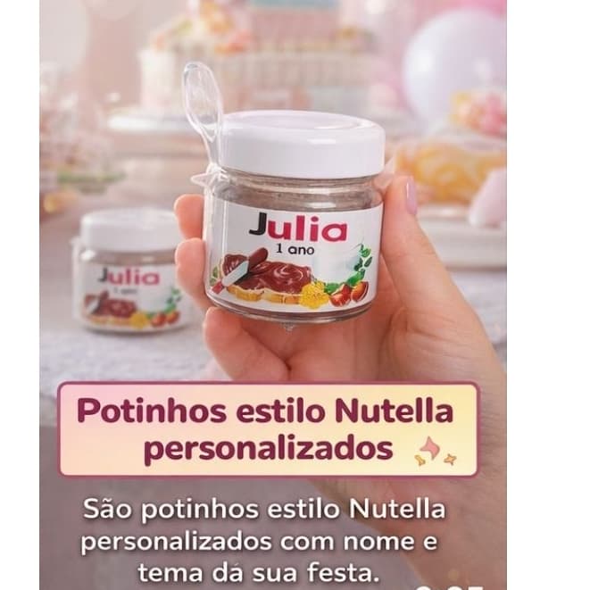 10 Potinho de Nutella Personalizado! ❤️