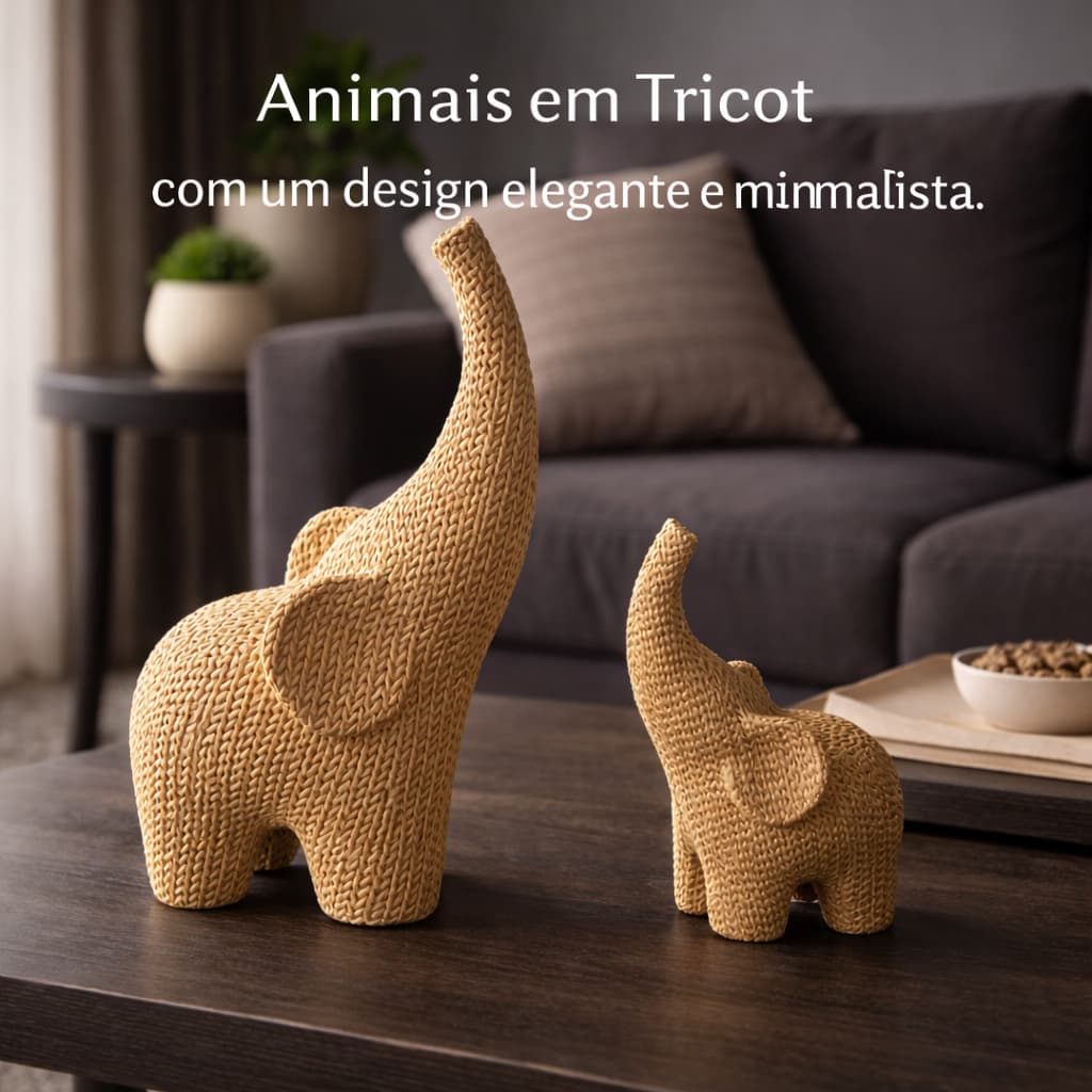 Decoração de casa Elefante Decoração para Casa Moderna Elefante Tricot Animais em croche e tricot TM