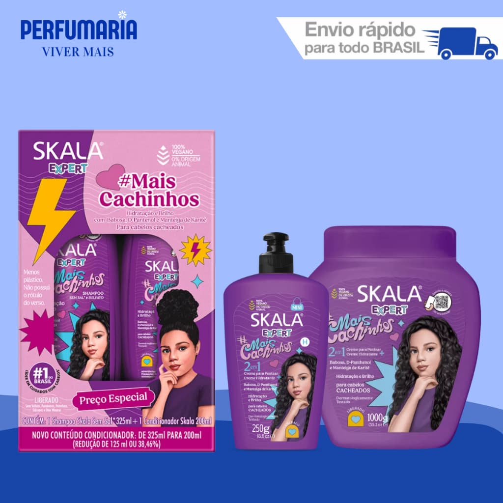 Kits Skala Mais Cachinhos 2EM1 - Para Você