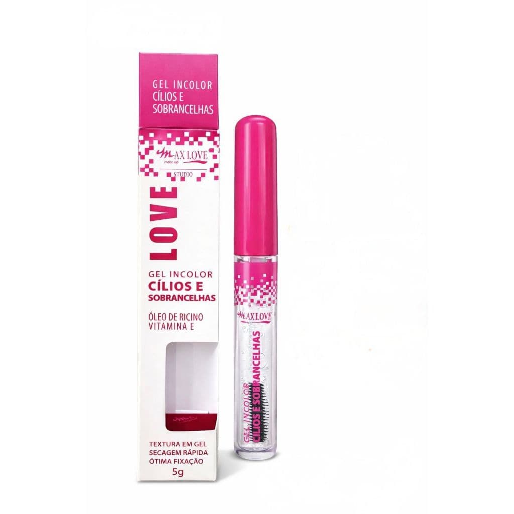 Gel Incolor Para Cílios e Sobrancelhas Max Love 5g
