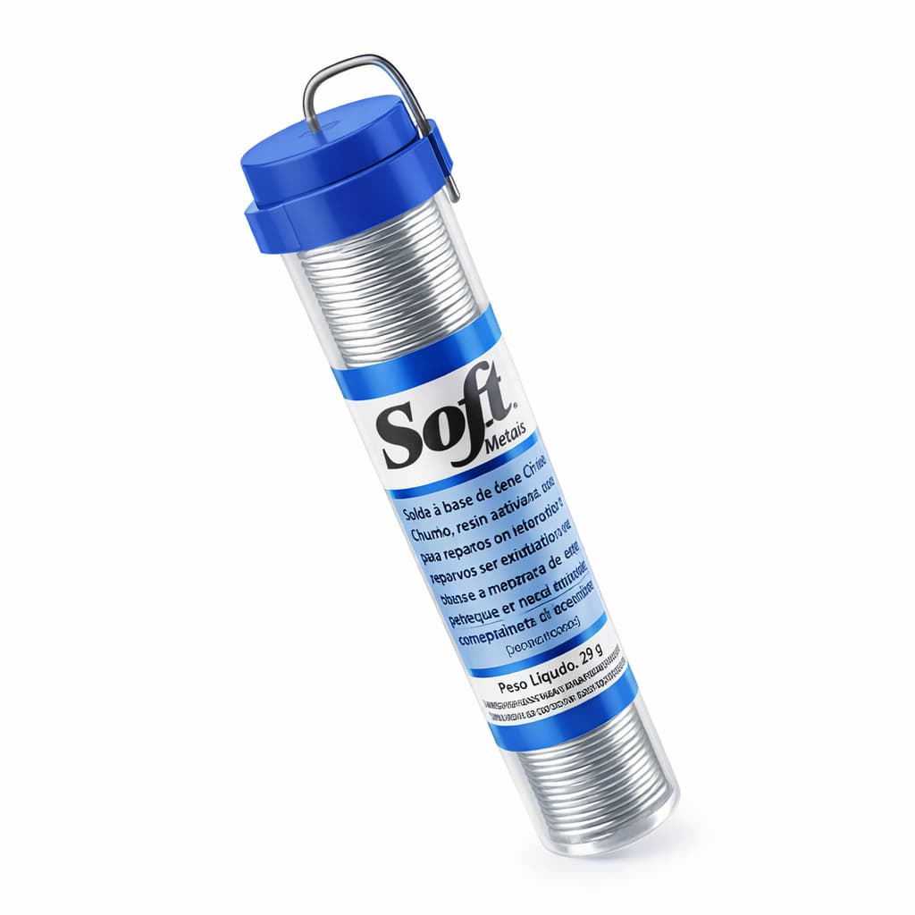 Tubinho de Solda Soft Resinado 1,0mm 60x40 25g Solda Eletrônica