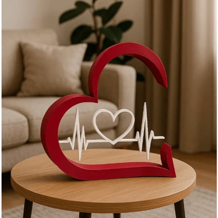 Coração Decorativo 3D - Enfeite de Coração - Presente Criativo Dia dos Namorados