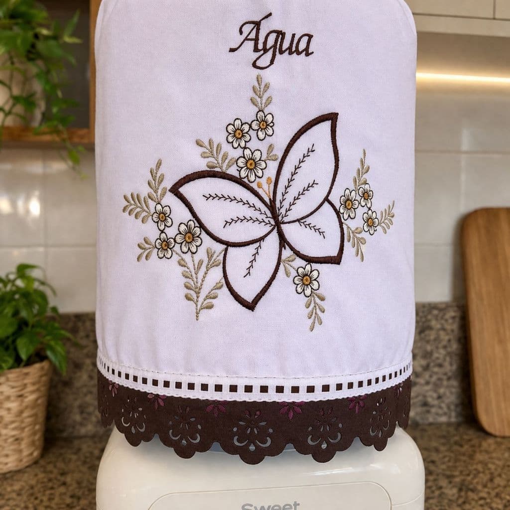 Capa para Galão de Água 20 litros - Bordada Capa De Galao De Agua Cozinha Casa