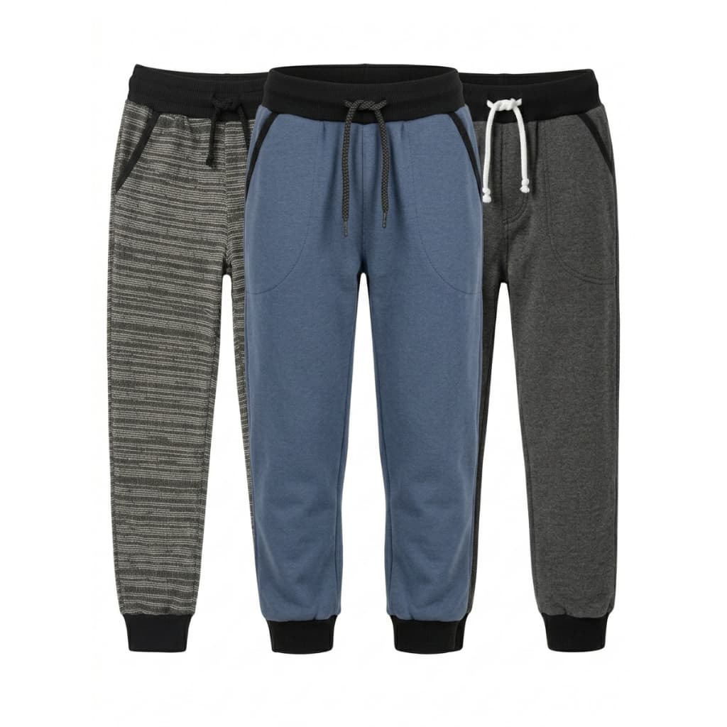 Kit 3 Calças Infantis De Moletom Peluciado Calça Flanelada Para Escola Unissex