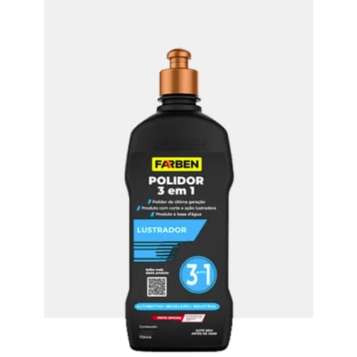 Polidor 3 em 1 Corte Refino e Lustro Farben 500gr
