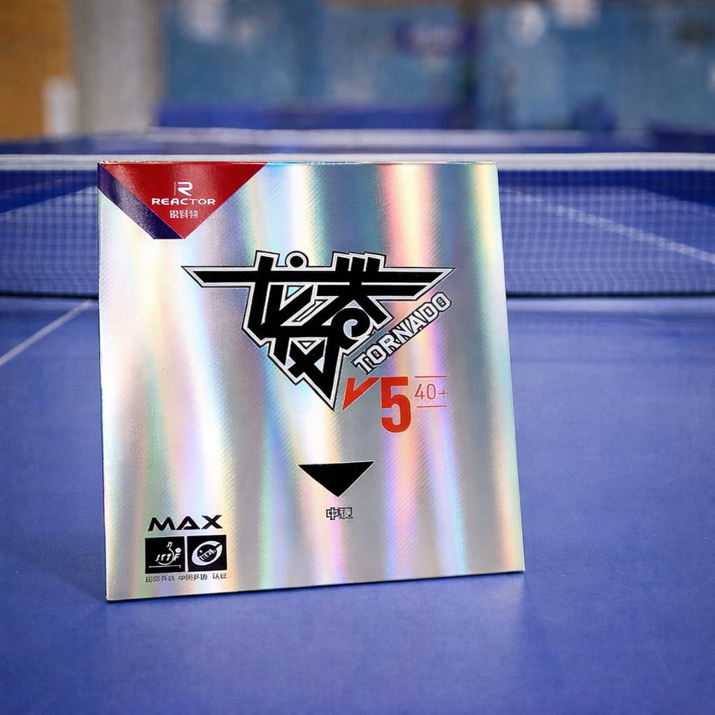 Borracha Reactor Tornado V5 ITTF para Raquete Tênis De Mesa