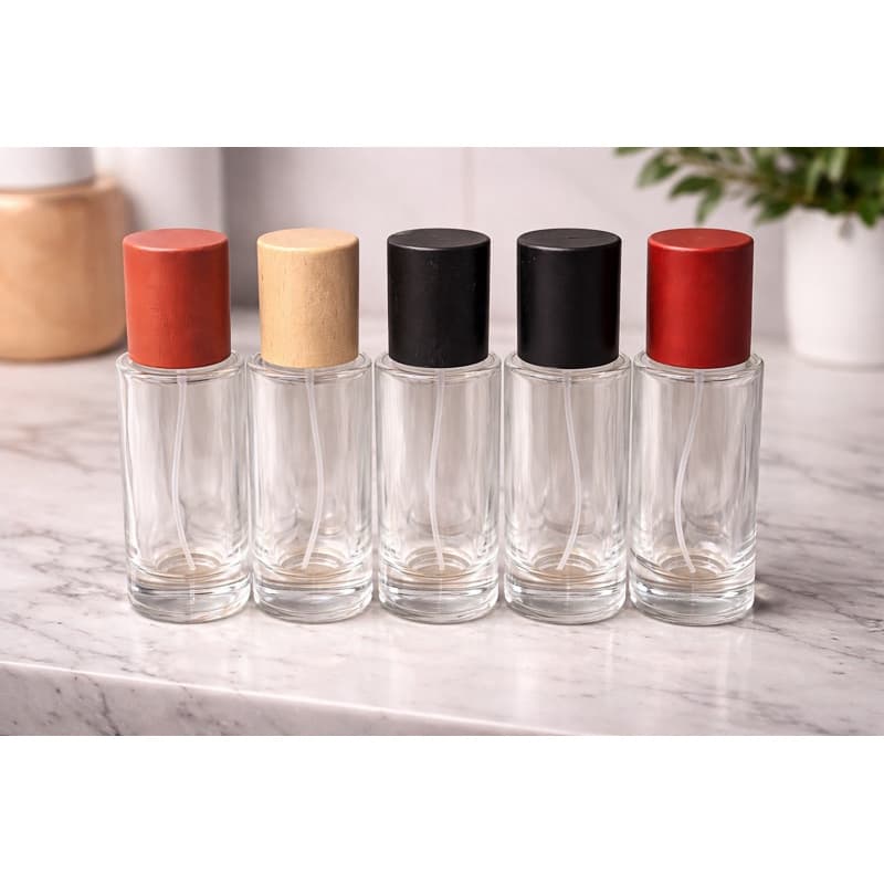 Kit 5 Porta Perfume Vidro com Tampa Color - 30ml