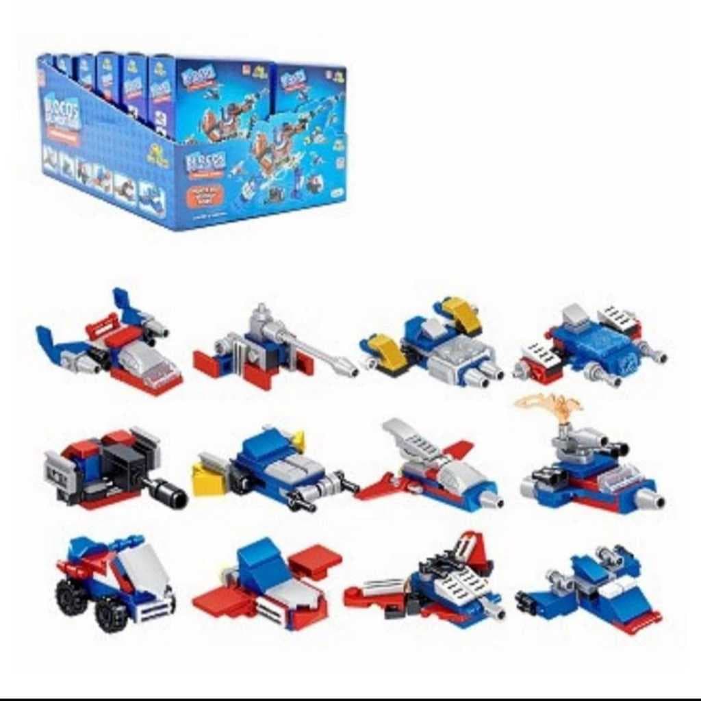 Brinquedo bloco de montar veículo  robô