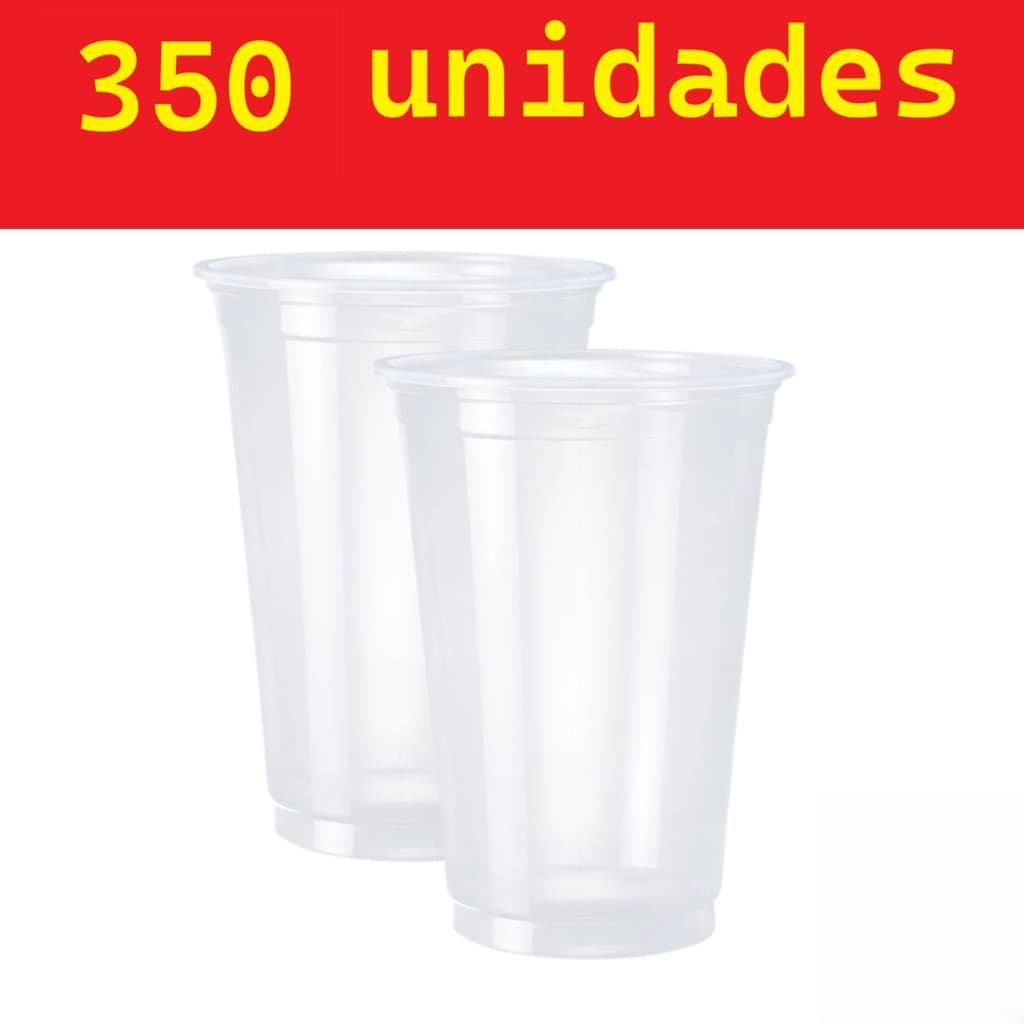 Kit 350 Copos Descartável Transparente Plástico Versátil Higiênico 300ml