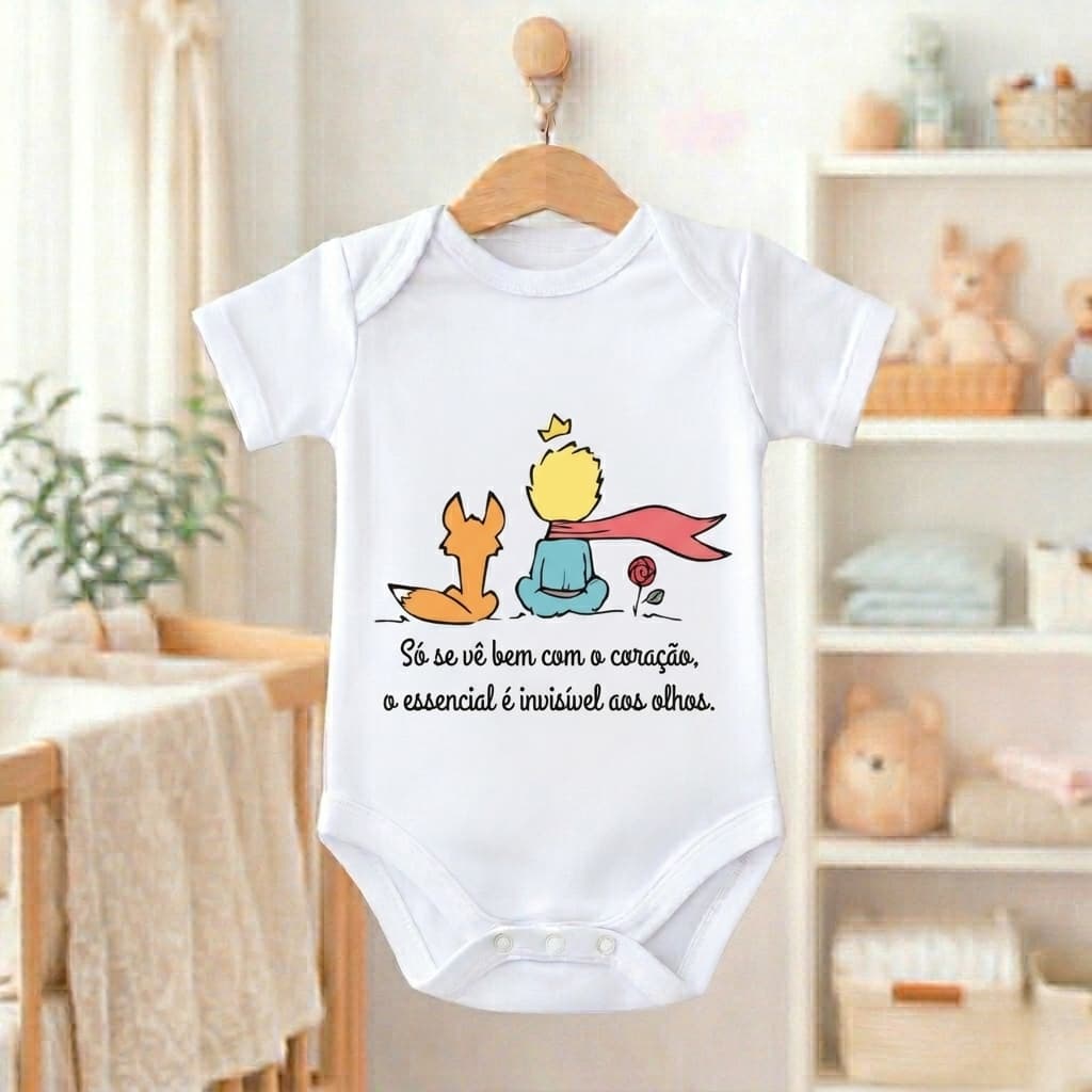 Roupa De Bebê Body Personalizado Pequeno Príncipe