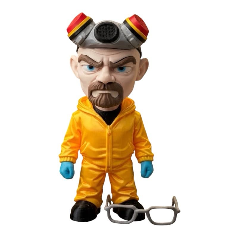 Action Figure Walter White Breaking Bad 15cm - Impressão 3D Heisenberg Colecionável