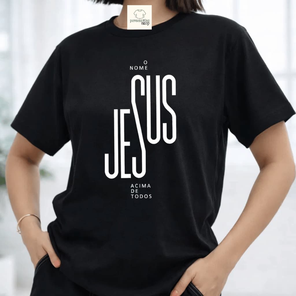 Camiseta Feminina Casual Camisa Crista T shirt Mulher Religiosa Blusa para Igreja Evangelica Cristao